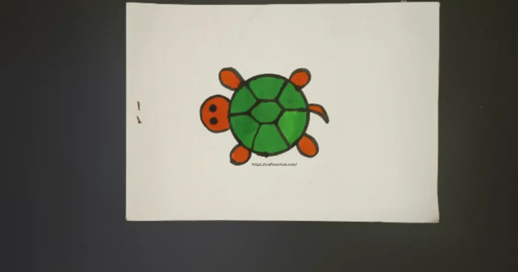 Turn Number 0 into a Cute Turtle Drawing- Craftoon hub